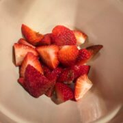strawberries for the strawberry lemonade