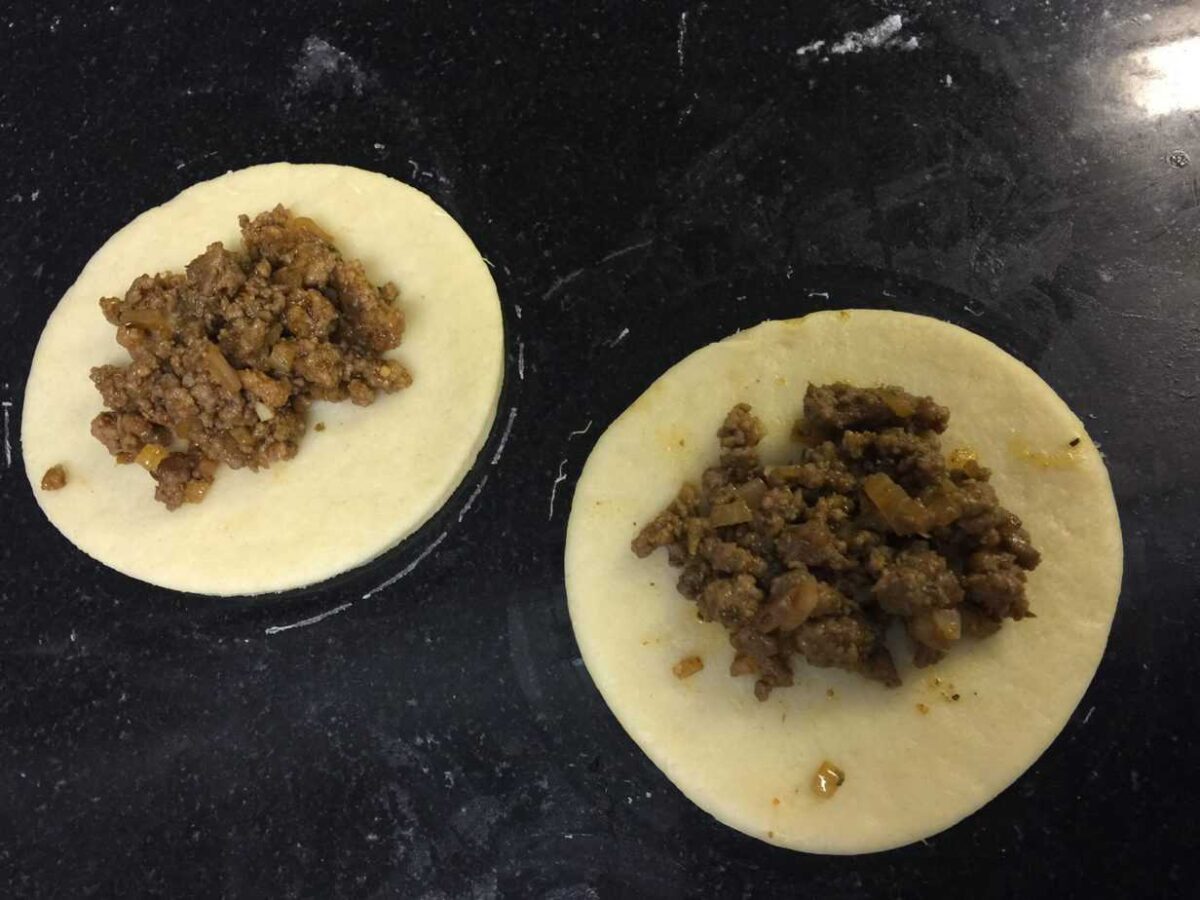 Empanada dough for frying and filling