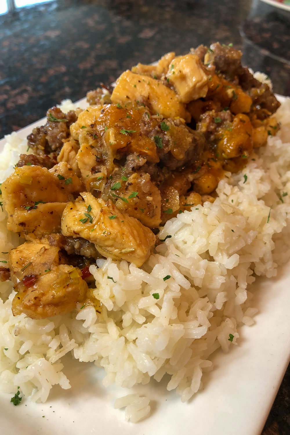Chicken Scarpariello with Rice
