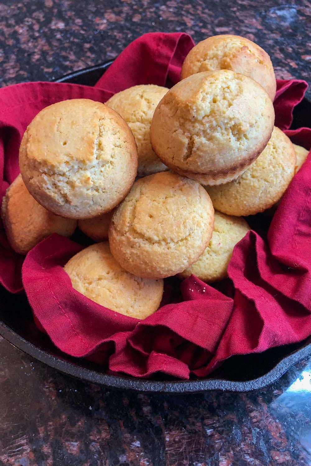 fresh baked cornbread muffins