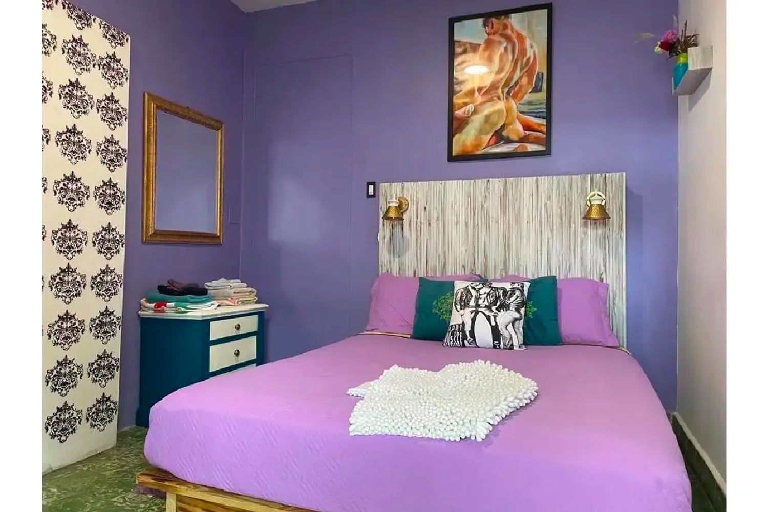 Purple Queen Room at Coqui del Mar.